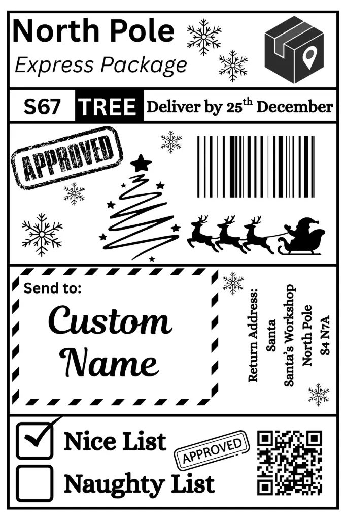 Custom Tree Shipping Label