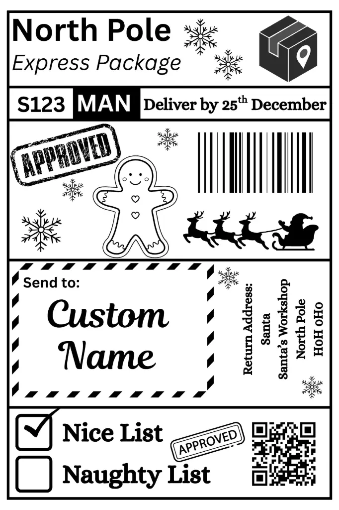 Custom Gingerbread Shipping Labels